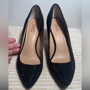 INC International Concepts Women's Black Embellished Heels